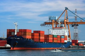 Containerschiffsdienst aus China